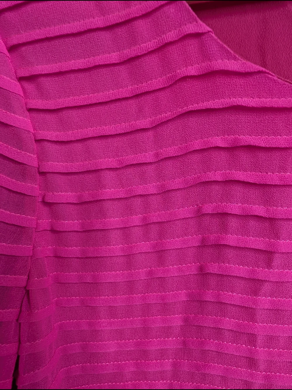 Prada 100% Silk Pleated Mini Dress Hot Pink Size 6‎